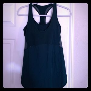 Lululemon tank top, attached bra with mesh